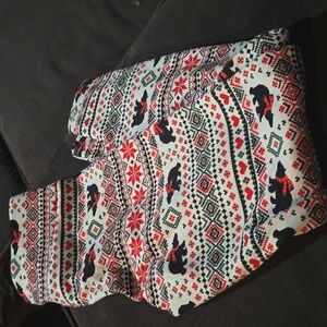 Winter thick bear print leggings